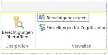 SharePoint Berechtigungsstufen einstellen