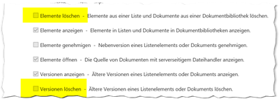 SharePoint Berechtigungsstufen_