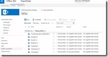 Inhaltsverzeichnis für ein Wiki in SharePoint2