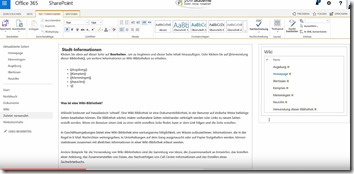 Inhaltsverzeichnis für ein Wiki in SharePoint3