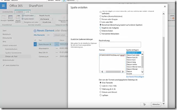 Tipp: Formel in ‘SharePoint-Listen’ - ein Datum als Wochentag anzeigen lassen