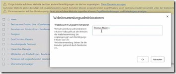 Einstieg in SharePoint Berechtigungen - Websitesammlungsadministrator festlegen____