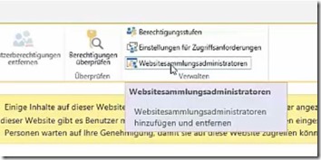 Einstieg in SharePoint Berechtigungen - Websitesammlungsadministrator festlegen___