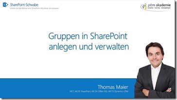 Gruppen in SharePoint anlegen und verwalten 