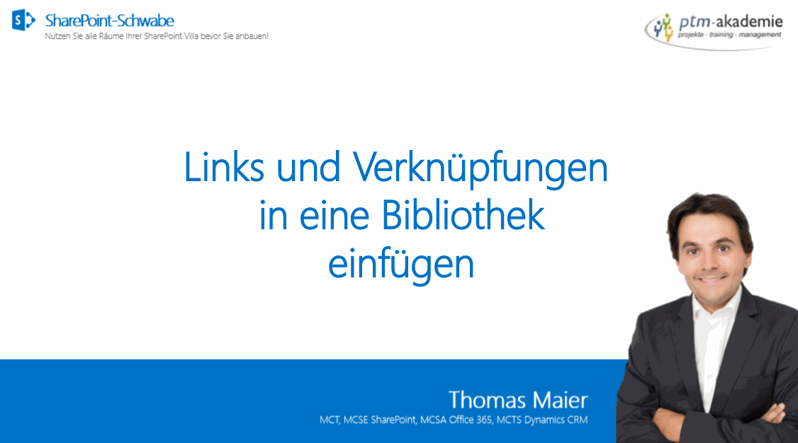 Links in eine Bibliothek einfügen