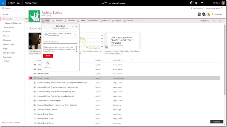 SharePoint-Virtual-Summit -Ordner teilen