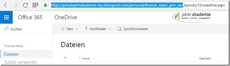 Office 365 Link kopieren